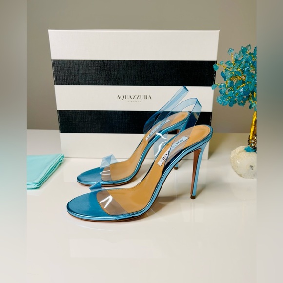 Aquazzura Shoes - Aquazzura - So Nude PVC Slingback Sandals Ice - 37 (7) - New in Box